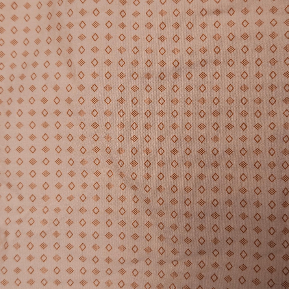 UNTUCKit Mens Slim Fit Short Sleeve Button Down Shirt Peach Diamond Print Large - Picture 5 of 5